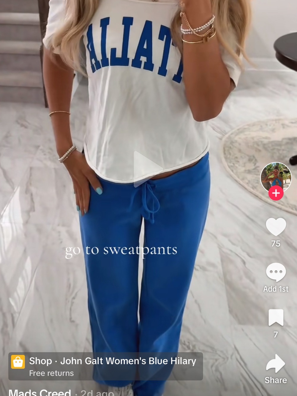 PacSun Women's Blue Hilary Sweatpants